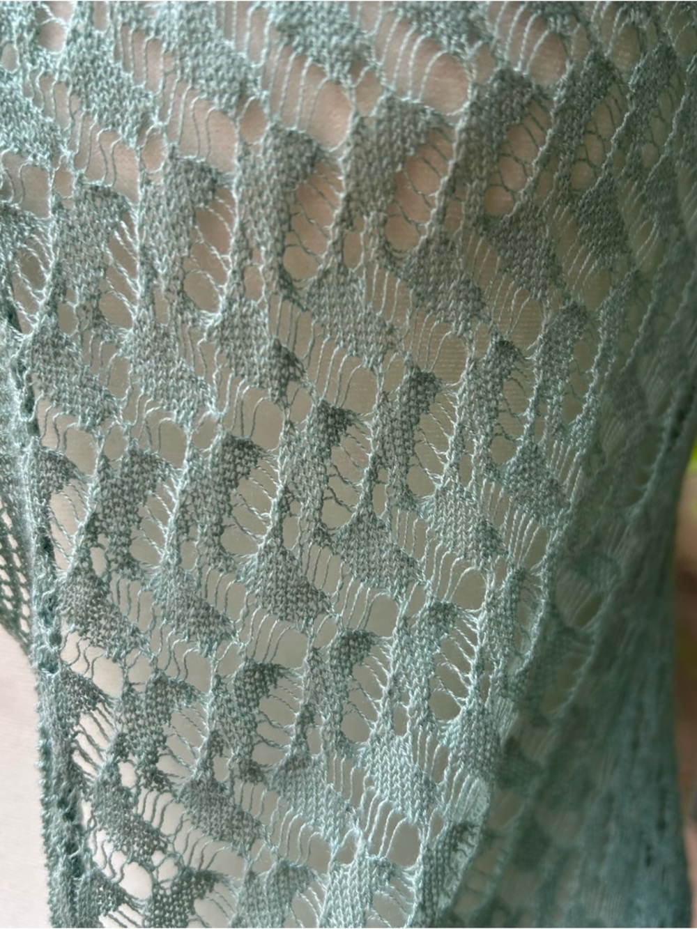 Vintage Max Azria Collection Cardigan Lace Crochet Open Front Green - Picture 13 of 13